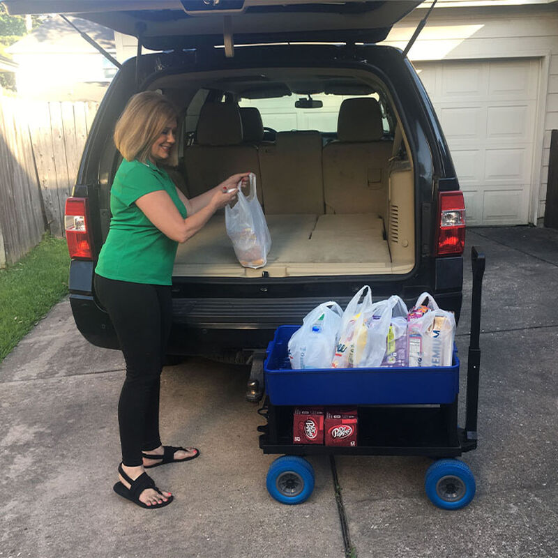 Mighty Max Multi-Purpose Dock Cart Wagon, Blue Tub image number 7